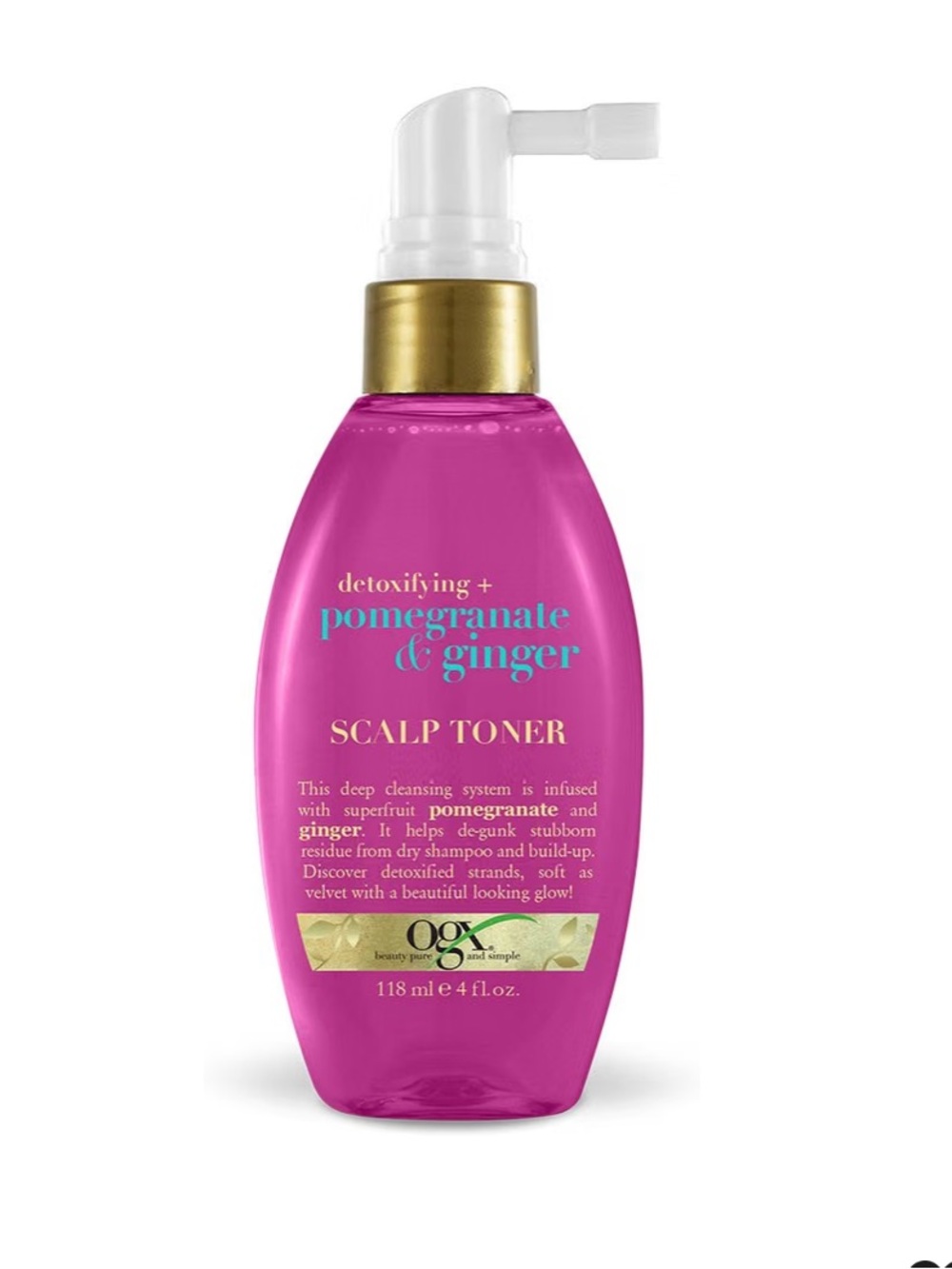 Set of 2 - OGX detoxifying+ pomegranate and ginger scalp toners